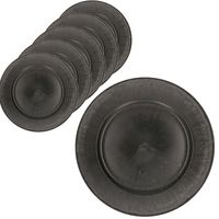 6x Ronde diner/kerstdiner onderborden mat zwart 33 cm 6x Ronde diner/kerstdiner onderborden mat zwart 33 cm