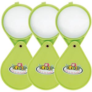 Vergrootglas voor kinderen - Set van 3x stuks - loep inklapbaar - 6 x 15 cm