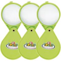 Vergrootglas voor kinderen - Set van 3x stuks - loep inklapbaar - 6 x 15 cm