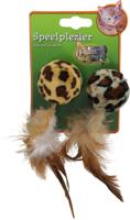Katten-speelgoed safari rammel bal 2st - Gebr de boon