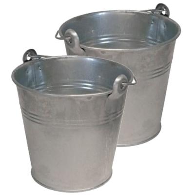 Benson Emmer / teil - 4x - van zink - met handvat - 12 liter