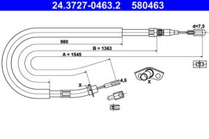 ATE Handremkabel 24.3727-0463.2