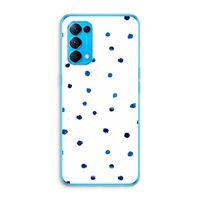 Blauwe stippen: Oppo Find X3 Lite Transparant Hoesje Blauwe stippen: Oppo Find X3 Lite Transparant Hoesje