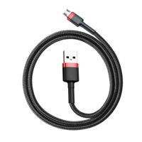 Micro USB kabel Baseus Cafule 1.5A 2m (rood/zwart)
