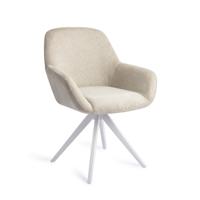 Jesper Home Eetkamerstoel 'Kushi' Turn White, kleur Ivory Ivy