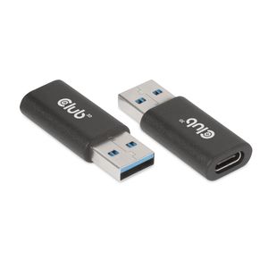 CLUB3D CAC-1525 tussenstuk voor kabels USB A USB TYPE C Zwart