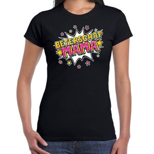 Beterschap mama cadeau shirt zwart voor dames