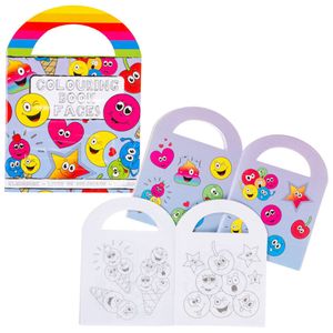 Decopatent® Uitdeelcadeaus 48 STUKS Vrolijke Smiley Kleurboekjes met