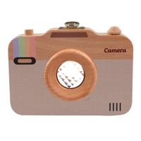 Creatieve houten kinderen camera Bladverliedige tand behoud vak baby tanden Tandhuis opbergdoos