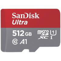 SanDisk microSDXC Ultra 512GB (A1/UHS-I/Cl.10/150MB/s) + Adapter Mobile microSDXC-kaart 512 GB A1 Application Performance Class, UHS-Class 1 - thumbnail