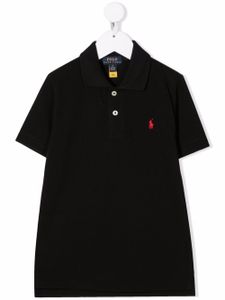 POLO RALPH LAUREN KIDS polo à logo brodé - Noir