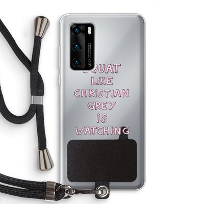 Christian Grey: Huawei P40 Transparant Hoesje met koord