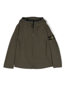 Stone Island Junior veste zippée à motif Compass signature - Vert