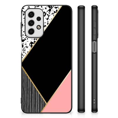 Samsung Galaxy A23 Backcover Zwart Roze Vormen