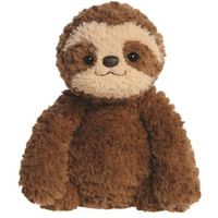 Pluche knuffeldier  luiaard - bruin - 27 cm - bosdieren thema   -