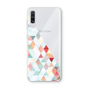 Gekleurde driehoekjes pastel: Samsung Galaxy A70 Transparant Hoesje