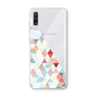 Gekleurde driehoekjes pastel: Samsung Galaxy A70 Transparant Hoesje