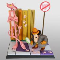 The Pink Panther Statue Pink Panther & The Inspector 41 cm