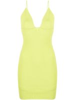 DSQUARED2 robe en maille à col v - 173 - CYBER YELLOW