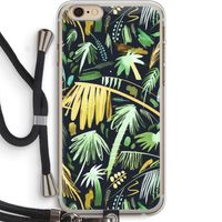 Tropical Palms Dark: iPhone 6 PLUS / 6S PLUS Transparant Hoesje met koord