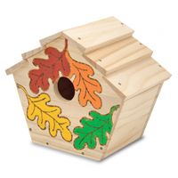 Decoratie DHZ vogelhuisje met verf   -