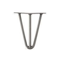 Raw steel massieve 3-punt hairpin tafelpoot 20 cm