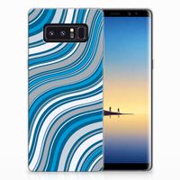 Samsung Galaxy Note 8 TPU bumper Waves Blue - thumbnail