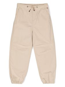 Tommy Hilfiger Junior pantalon en coton à logo brodé - Tons neutres