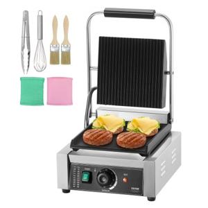 VEVOR Panini Persgrill Sandwichmaker Contactgrill Commercieel 23x23cm