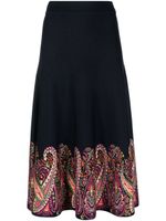 ETRO paisley-jacquard midi skirt - Bleu - thumbnail