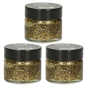 Superstar Glittergel voor lichaam en gezicht - 3x - goud - 15 ml