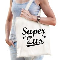 Super Zus katoenen cadeau tasje wit voor dames