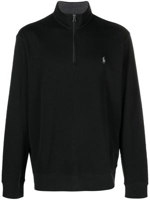Polo Ralph Lauren pull zippé à patch logo - Noir