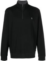 Polo Ralph Lauren pull zippé à patch logo - Noir