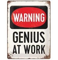 Genius At Work Reliëf Metalen Bord - thumbnail