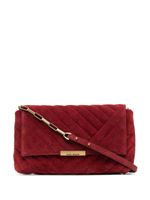 ISABEL MARANT sac porté épaule en daim à logo gravé - Rouge