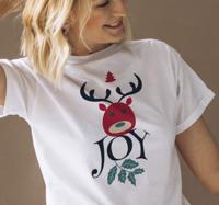 T-shirt Kerstmis Vreugde en rendieren
