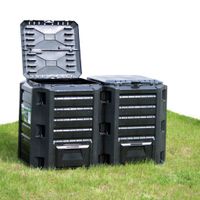 VidaXL Compostbak 800 l zwart