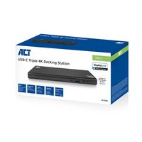 ACT AC7048 notebook dock & poortreplicator Bedraad USB 3.2 Gen 1 (3.1 Gen 1) Type-C Zwart - thumbnail