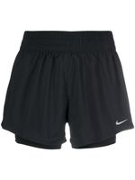 Nike short superposé à logo imprimé - Noir