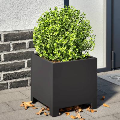 Plantenbak 30x30x30 cm staal zwart
