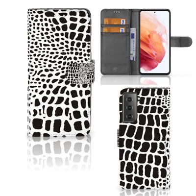 Samsung Galaxy S21 | Telefoonhoesje | Met pasjeshouder | Slangenprint