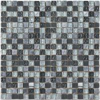 Mozaïek tegels Lagos grijs zwart mix 30x30 - Vierkant Wand en vloer Glas