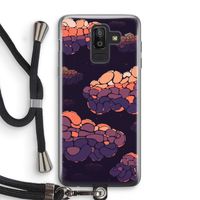 Patroon Wolken: Samsung Galaxy J8 (2018) Transparant Hoesje met koord
