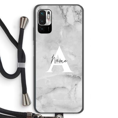 Ivory Marble: Xiaomi Redmi Note 10 5G Transparant Hoesje met koord