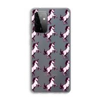 Musketon Unicorn: Samsung Galaxy A72 Transparant Hoesje