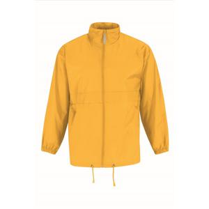 Windjas/windbreaker - heren - okergeel - met capuchon