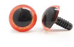 Plastic Veiligheidsogen Sparkle Oranje (per paar) 15mm