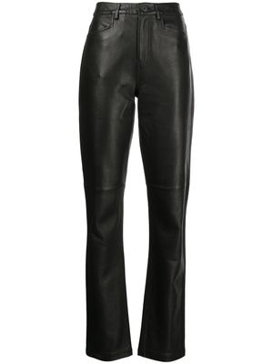 Proenza Schouler White Label pantalon droit en cuir - Noir