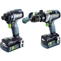 Festool TID 18 5,0/4,0-Set TPC 18/4 577654 Set met schroevendraaier en boormachine 18 V 4 Ah, 5 Ah